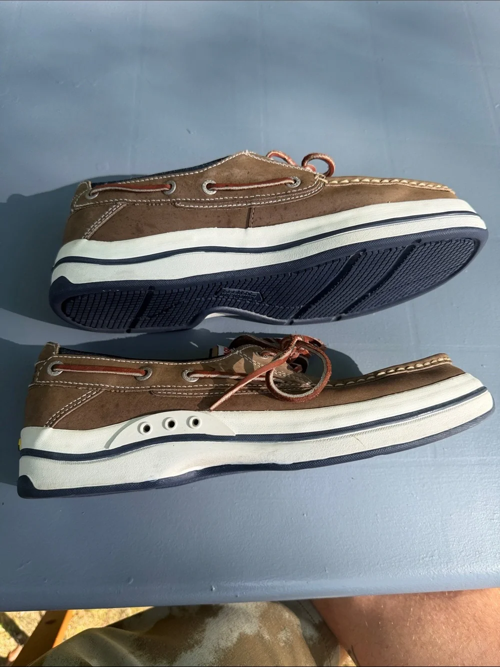 Sebago Dockside Brown Leather & White-Sole Men's Boat Shoes
